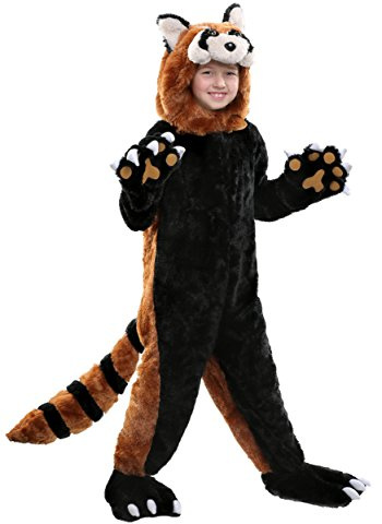 Fun Costumes Adorable Panda Costume for Kids, Jumpsuit, One-piece for Animal Themed Dress-Up & Halloween Outfit - Brown - Large