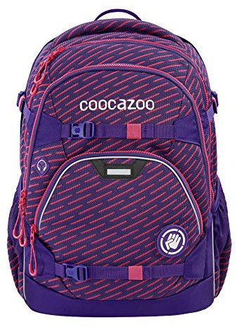 coocazoo Schulrucksack ScaleRale „FreakaSneaka Rose Purple“, lila, ergonomischer Tornister, höhenverstellbar mit Brustgurt und Hüftgurt, ab der 5. Klasse
