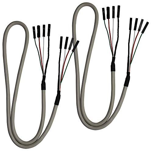 GINTOOYUN Breadboard Jumper Cables 2x4P 60CM Female to Female Dupont Cable With white PVC shell for Arduino Raspberry PI DIY Prototyping