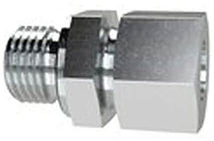 RIEGLER GE3412LSTUNF - Racor atornillado recto (acero galvanizado, 3/4-16 UNF, 315 bar, tubo de 12 mm)