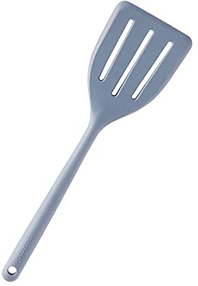 MASTRAD - F10814-1 Spatule de Cuisine - Ustensile de Cuisine - Spatule Unibloc Tout en Silicone - Souple - Résistante à la Chaleur - Spatule de cuisine Antiadhésive - 30 x 8,5 cm - Grise
