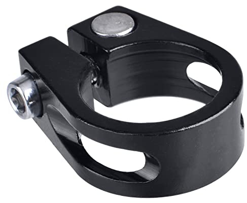 Azarxis Sadelklämma 28,6 mm 31,8 mm, 34,9 mm, cykel snabbkoppling sadelstolsklämma sadelstöd för cykel (svart, 25,4 mm)