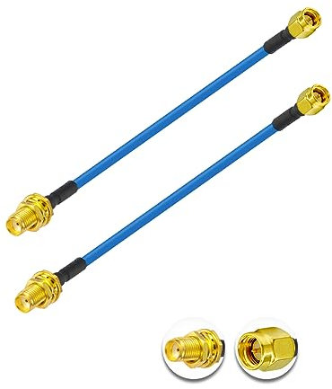 Vecys 2PCS SMA Stecker zu SMA Buchse RF Koaxialkabel 50 Ohm 6 /15CM RG402 SMA RF Koax Pigtail Kabel