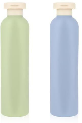 WLLHYF Squeeze Bottles 2 Pack 200 ML Refillable Plastic Travel Containers | Empty Bottles, With Disc Top Flip Cap, Travel Accessories, for Shampoo Creams, Lotion Conditioner