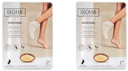 Calcetines Mascarilla NUTRITIVOS con Aceite de Argán y Macadamia (Paquete de 2)