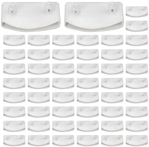 hifrom Lattenrost-Halterungen Bett Lattenrost Kappen 20 Pcs Halter 53mm Seitenhalterungen Bettlattenhalter Sets für Betten Verbindungszubehör Einzel Doppelbetten (Weiß 50 Schwanz)