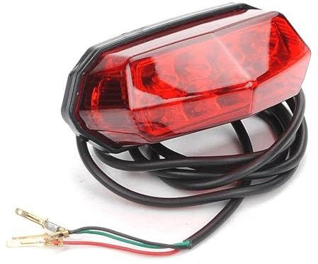 VrAre Hinten Rücklicht Elektrische Motorrad Bremse Warnleuchte Roller Hinten Rücklicht Bremse Warnleuchte 36V-60V Universal, VrAre-11