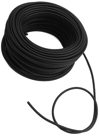 High Voltage Insulated Cable, Electronic Fence High Voltage Wire Diameter 5mm 15KV Voltage Resistant Anti-Theft Double Insulated Inner Core (100m/328.1ft)