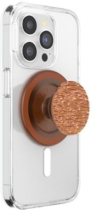 PopSockets Phone Grip for MagSafe with Kickstand, Magnetic Stand, Swappable Top, Secure Hold for iPhone MagSafe Cases, Phone & Tablet Grip - Fata Morgana Amber