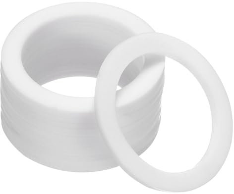 PATIKIL Arandelas Planas, 100 Piezas 39mm OD 30mm ID 2mm de Espesor Arandelas de Sellado de PTFE Junta de Brida Junta de Sellado Para Grifo Manguera de Agua