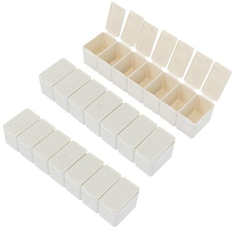 Hoement 3stücke Reise Pillenbox Mit Unterteilungen Tragbare Medikamenten-organizer Material Kompakte Pillendose Für Unterwegs Etui Zum Schutz Vor Feuchtigkeit Und Staub