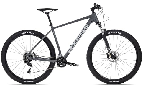 Axess Torrent Mountainbike | MTB-Hardtail | 18-Gang Schaltung | Hydraulische Scheibenbremsen, Farbe:matt Grey, Rahmengröße:21 Zoll, Laufradgröße:29 Zoll