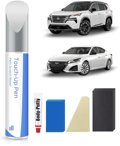 PARTS4EV QAB Pearl White Tricoat Lackstift für Nissan Kit– Exakte Übereinstimmung für Chips und Kratzer
