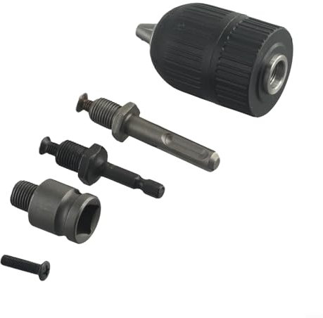 Zeroupshop Keyless Drehmaschine Bohrfutter Heavy Duty 5X Keyless Chuck Set für Bohrer Schnellwechsel, einfache Verriegelung, passend für verschiedene Bohrer und Treiber