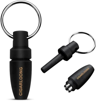 CIGARLOONG Perforatrice à cigare, mini coupe-cigare, ouvre-trou portable pour les amateurs de cigares (noir)
