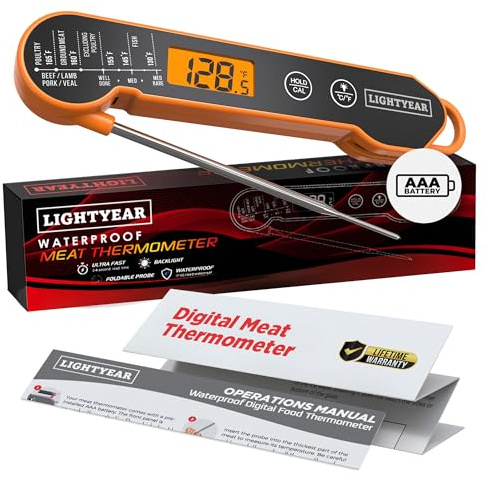 Lightyear Digital Meat Thermometer – Instant Read for Grilling