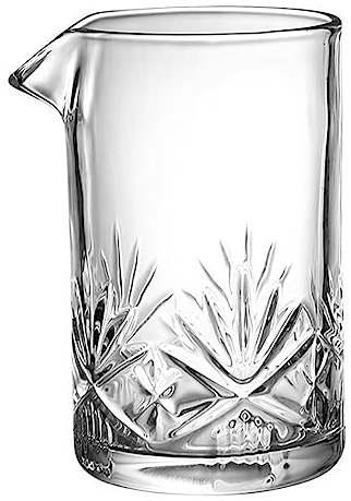 LIFKOME Verre à Mélanger 700 Ml Épais en Verre Cristal pour Cocktails Design Sculpté Mélangeur de Boissons pour pour et Réunions