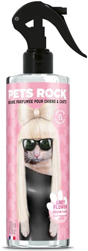 PETS ROCK | Lady Flower | Brume parfumée pour chien et chat 300ML - Neutralise les mauvaises odeurs