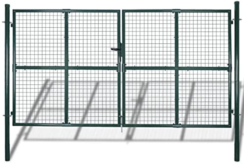 Refined Gartentor Doppeltor Zauntür Tor Garten Zaun Pforte Maschendrahtzaun Drahtzaun 289 x 175 cm / 306 x 225 cm