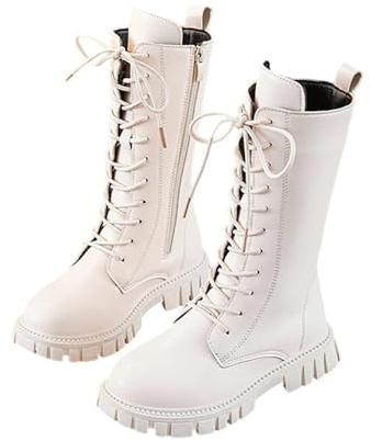 Generisch Mädchen Klassische Stiefel für Kinder Schnürstiefel Winterstiefel Reitstiefel Kinder Herbststiefel Boots hohe Stiefel boots Freizeitstiefeletten Mädchen - vielseitige Schuhe