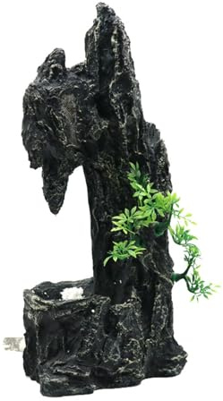 MALSSE Aquarium-Landschaft, dynamische Wasserfall-Aquarien, Dekorationen, Kunst, Terrarium, Lebensraum, Ornamente, Harze, Aquarium, Bergdekoration