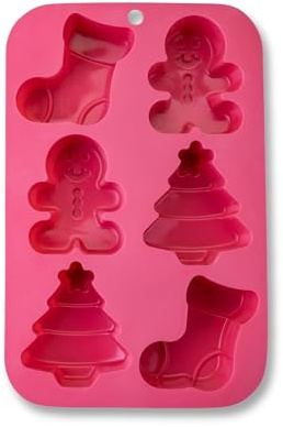 Zenker 6er Minikuchenform – Vielseitige Silikonform für Dessert, Eiswürfel & Schokolade, 26 x 17 x 3 cm, temperaturbeständig -40 °C - 230 °C, spülmaschinengeeignet – The Christmas Candy Shop