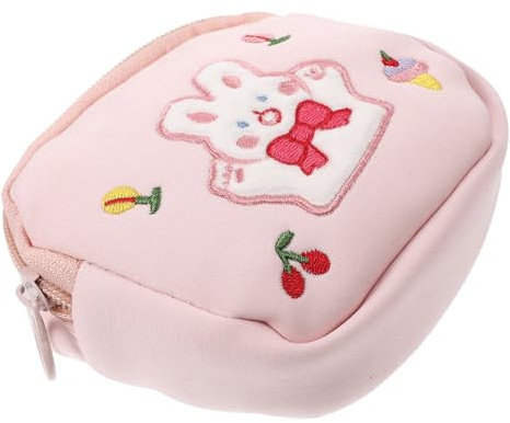 Damenbindenbeutel Rosa aus Baumwolle, Kompakt und Tragbar | Mädchen, Kleine Aufbewahrung für Periodenprodukte, Handlich für Unterwegs