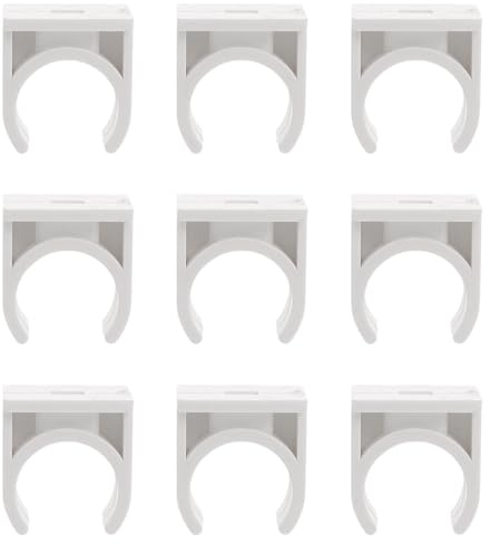 Cabilock Abrazaderas de Pvc para Tubos 20 Mm, 200 Unidades, Clips en U para Fijación de Tuberías, Soporte Duradero y Resistente Corrosión para Plomería y Cableado Doméstico