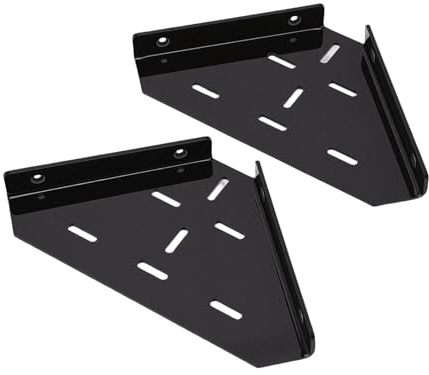 Yosoo Health Gear Akrylhörn Flytande Hylla, Svart Triangulär Duschhörnhylla, 2-pack Väggmonterad Förvaring med 3 Dräneringsspår, Platsbesparande för Badrumsduschanvändare