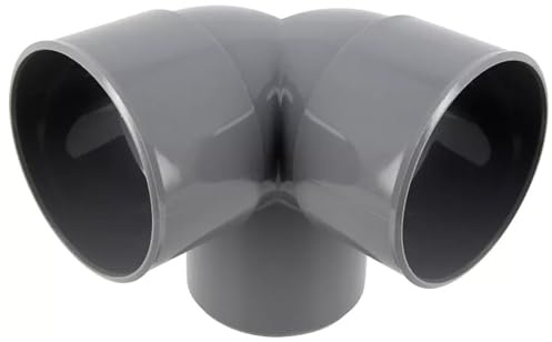 coude pvc double - mâle / femelle - 87 degrés30 - equerre - diamètre 100 mm - nicoll cet8