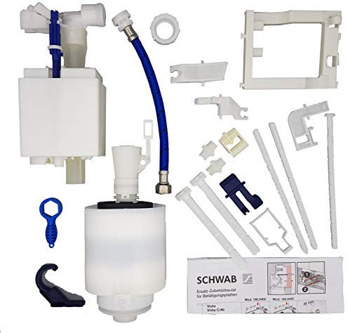 SCHWAB Replacement Parts Set for Flush-Mounted Cistern 187.1200 Including Filling Valve Outlet Valve Seals