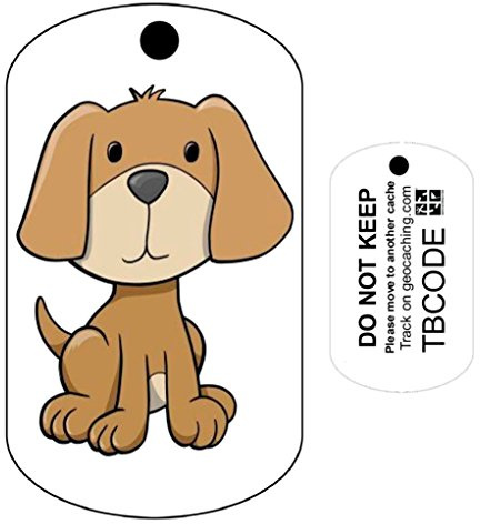 AllCachedUp Cute Puppy (Travel Bug) For Geocaching - Trackable Tag - Unactivated