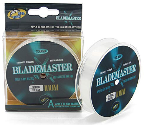 BPS Angelschnur Nylon Multifilament (0.50 mm 22.01KG, 100 M) Transparente Farbe Starkes Material