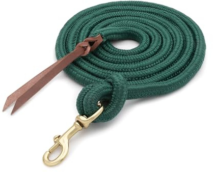 Weaver Leather Rough Out geöltes Brustkragen, Unisex-Erwachsene, Poly Cowboy Lead with Snap, 5/8 x 10'