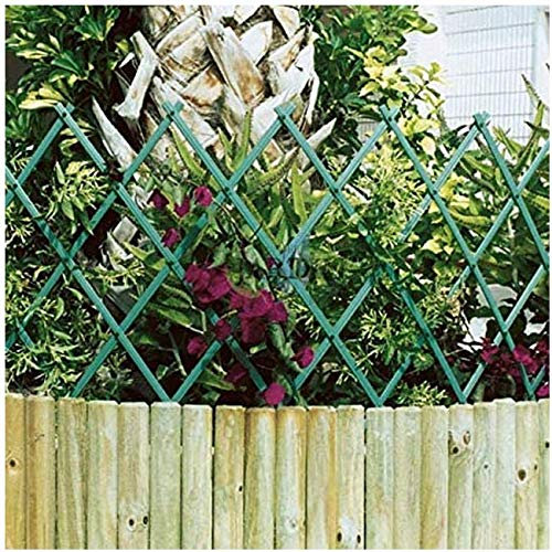 Suinga Treillis en PVC vert de 100 x 300 cm, pour les plantes grimpantes. Utile pour les jardins, les clôtures, la décoration et la fixation des plantes.
