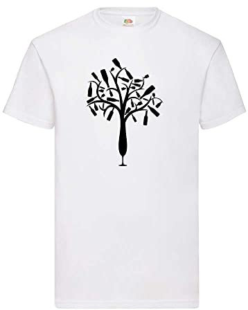 T-shirt en verre à champagne pour homme - Blanc - Medium