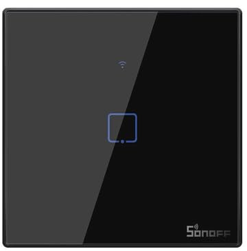 Sonoff IM190314018 Interrupteur mural Wi-Fi T3EU1C-TX Noir