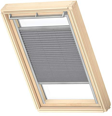 VELUX Original Roof Window Translucent Pleated Blind, M04, M34, Dark Grey, with Grey Guide Rail