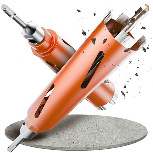 Weischer® - Diamantbohrkrone Kernbohrkrone mit SDS-Plus Aufnahme Ø 44 mm | 180 mm Nutztiefe | Dosenbohrer für Beton, Mauerwerk, Ziegel | M22-Gewinde | langlebig & präzise | Bohrkrone