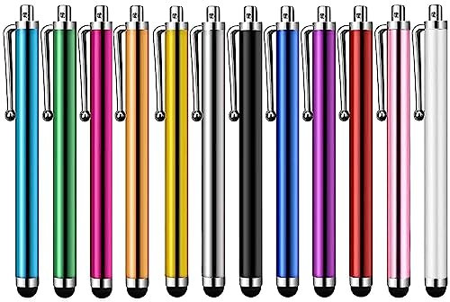 Rpanle Stylus Pen [12er Pack] Tablet Stift, Touchscreen Stift, Universelle kapazitive Touchscreen-Stifte für Tablets, i-Pad Mini, i-Pad Pro, Smartphones, Samsung Galaxy - Mehrere Farben