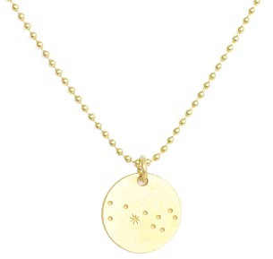 renna deluxe Sternzeichen Kette STIER Gold mit kleinem Anhänger, Sternzeichen Konstellation, Sternenhimmel