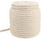ZOENHOU Cordón de algodón para macramé de 50 m x 10 mm, cuerda de algodón suave trenzado de 164 pies, 3 hebras gruesas trenzadas, cuerda blanca para manualidades, envoltura, ganchos de plantas, tejer