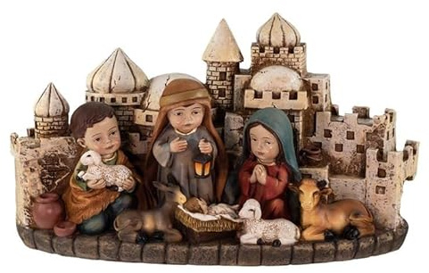 DRW Misterio Belen Infantil 1 Pieza Color Resina Pintada a Mano 24x14 h cm