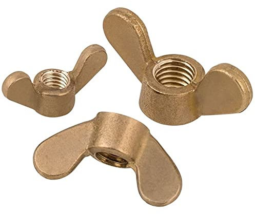 FEEIMOL Flügelmuttern Messing Butterfly Handmuttern M8 (5 Stück)