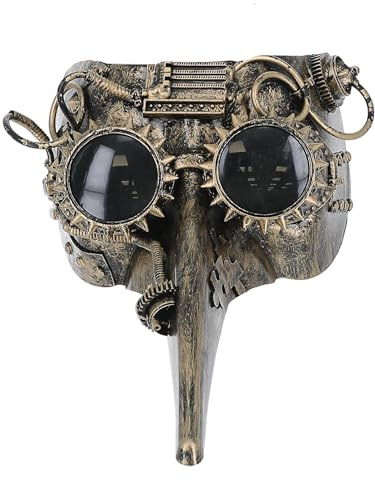 Smiffys Viktorianische Steampunk-Seuchenarzt-Maske, Halloween