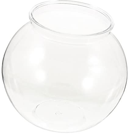 minkissy Klarer Fischbowl Für Goldfische Runde Aquarien Für Schreibtisch Garten Bruchsicher Dekorativ Und Vielseitig Einsetzbar Für Zuhause Und Büro