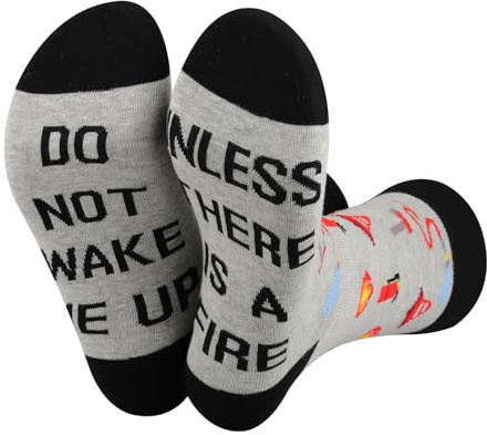 Funny Fireman Socks Fireman Firefight Off Duty Socks Firefighter Socks Fireman Appreciation Gift