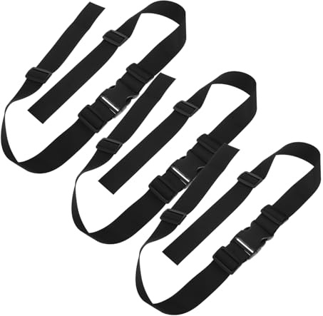Hochstuhlgurt für Kleinkinder 3 Stück 1, 2m, Polyester | Schwarz, Verstellbar und Tragbar, für Hochstuhl und Kinderwagen, für Neugeborene Sowie Kleinkinder
