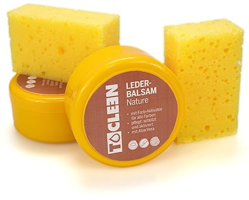 Tocleen® Lederpflege (2X 250ml) Lederfett für Lederschuhe, Lederjacken, Reitutensilien, Autoledersitze, Polstermöbel aus Leder - Lederbalsam reinigt, pflegt & imprägniert