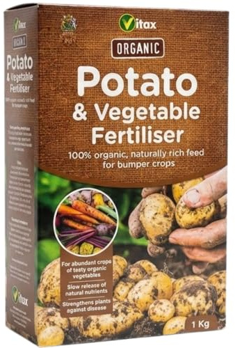 Vitax Organic Potato & Vegetable Fertiliser 1kg | Nutrient-Rich Slow Release Plant Food for High Yields | 100% Organic Soil Enhancer for Tubers & Root Crops | Bumper Harvester for Pots & Garden Beds